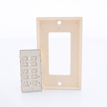 Leviton Blank Almond Face Plate Color Change Kit For 6-Scene Controller DCK6S-BA