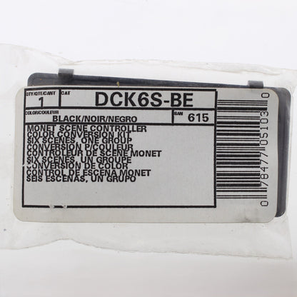 Leviton DCK6S-BE Blank Black Face Plate Color Change Kit For 6-Scene Controller