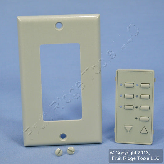 Leviton DCK6S-BG Blank Gray Face Plate Color Change Kit For 6-Scene Controller