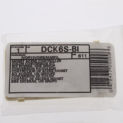 Leviton DCK6S-BI Ivory Blank Face Color Change Kit for Scene Controller 10pcs
