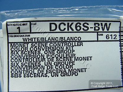 Leviton Blank White Face Plate Color Change Kit For 6-Scene Controller DCK6S-BW