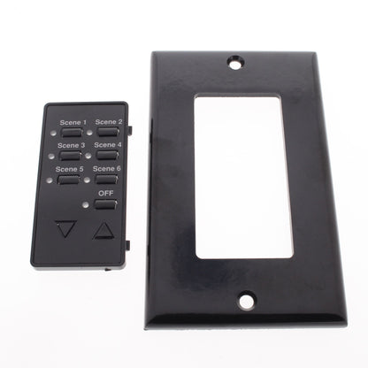 4-Pack Leviton DCK6S-E Black Faceplate Color Change Kit for 6-Scene Controllers