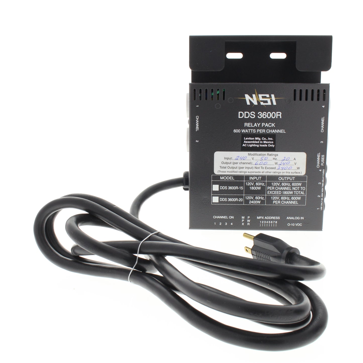 Leviton 4-Channel NSI DDS 3600R Individual Relay Pack