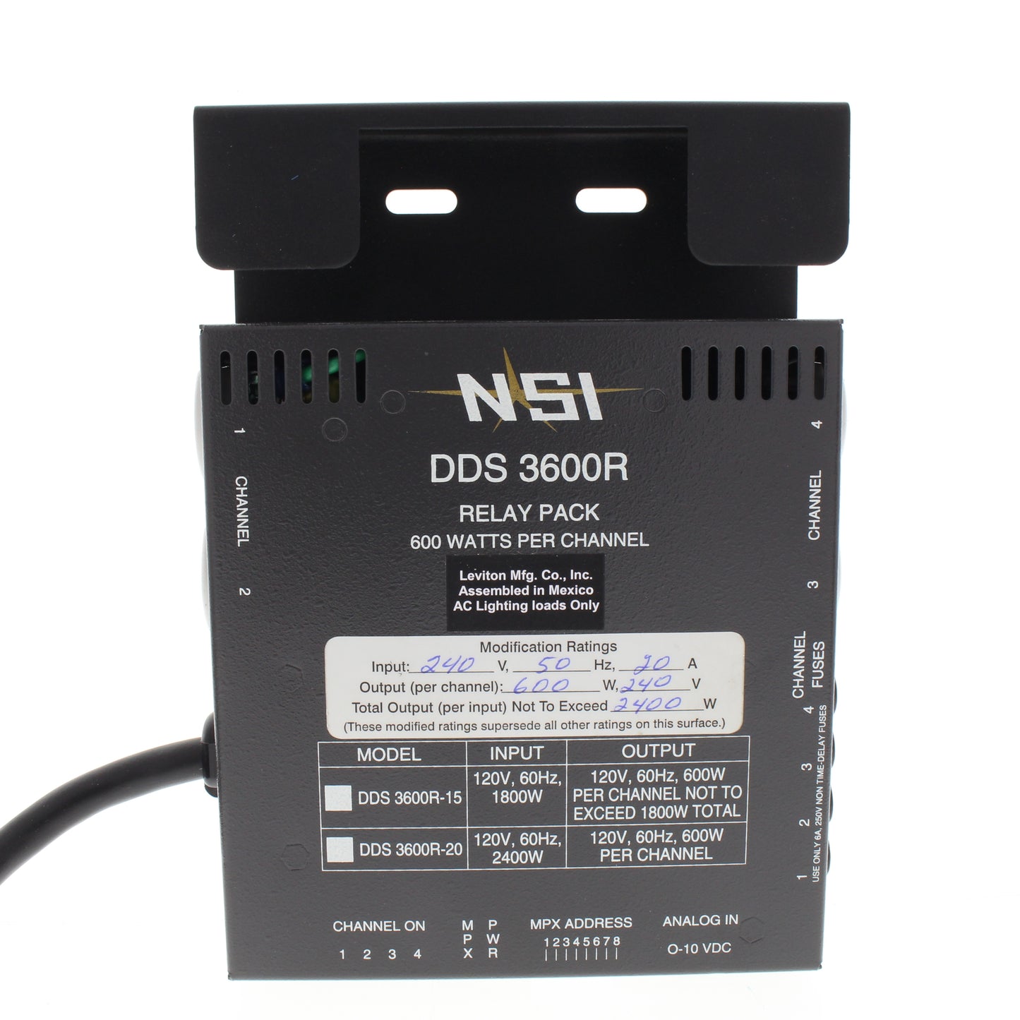 Leviton 4-Channel NSI DDS 3600R Individual Relay Pack
