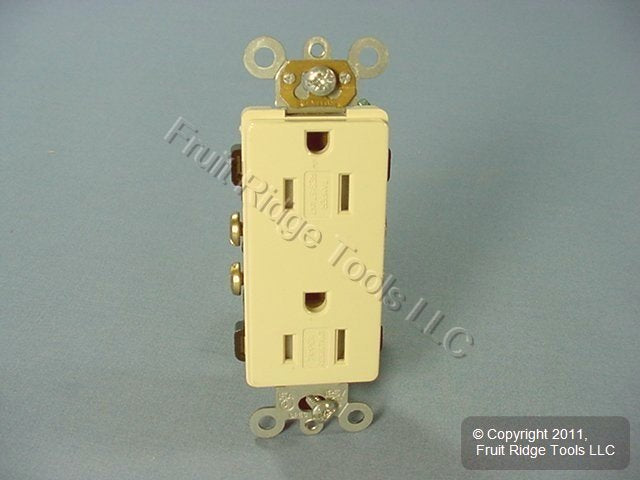 Leviton Ivory Decora Tamper Resistant Receptacle Duplex Outlet 15A DR15S-GI