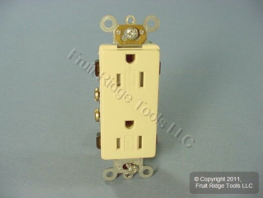 Leviton Ivory Decora Tamper Resistant Receptacle Duplex Outlet 15A DR15S-GI