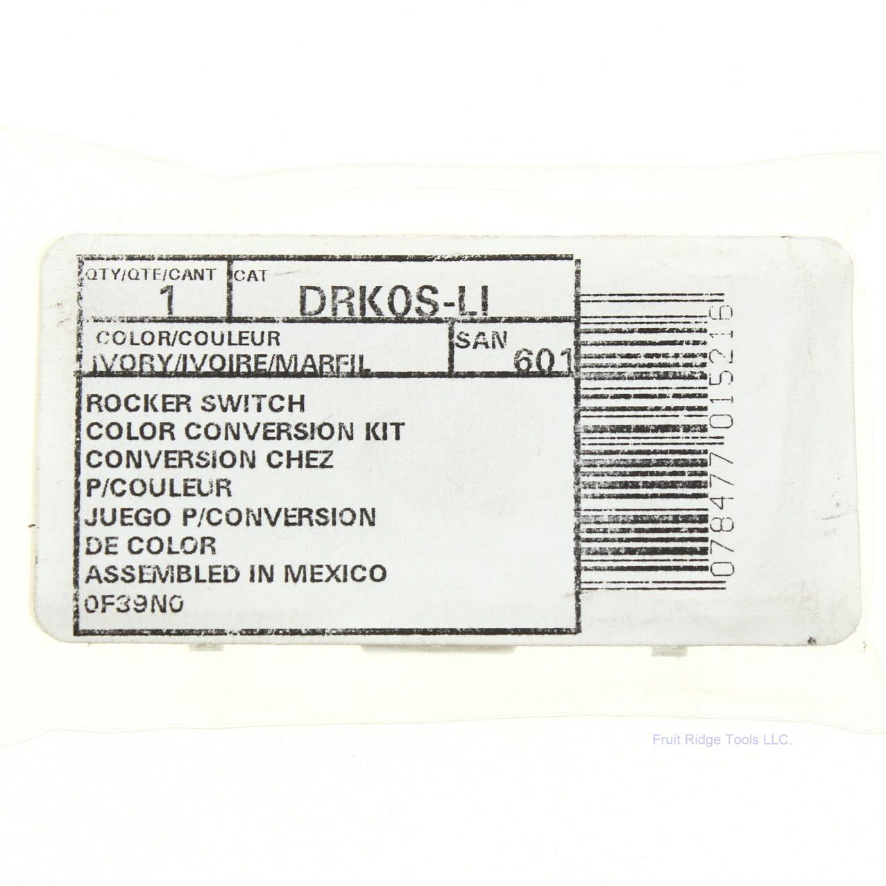 Leviton Ivory Faceplate Color Conversion Kit For 1-Address Controller DRK0S-LI
