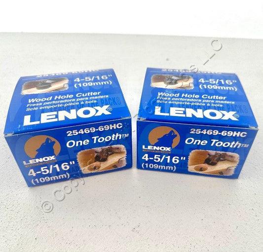 Lenox 25469-69HC 2" Depth Hole Saw Wood Cutter 4-5/16" Single Carbide Tooth 2pcs