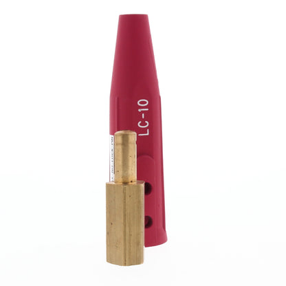 Lenco LC-10-05047 #4 AWG 1/0 Red Single Set Screw Connector Male No Set Screw