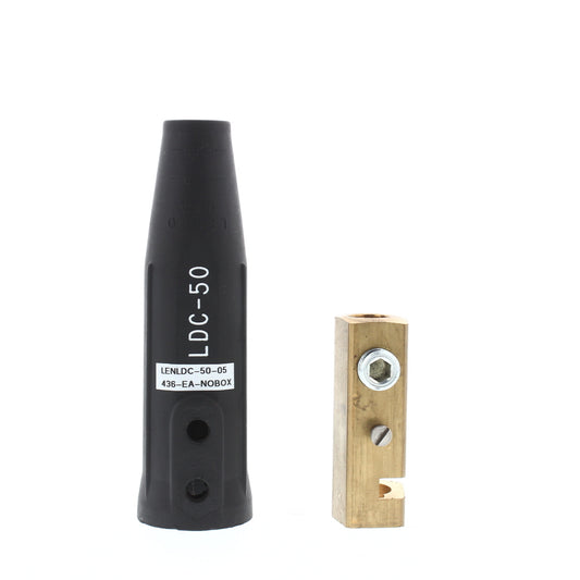 Lenco 1 Series #4 1/0 Black Single Set Screw Dinse Connector Female LDC-50-05436