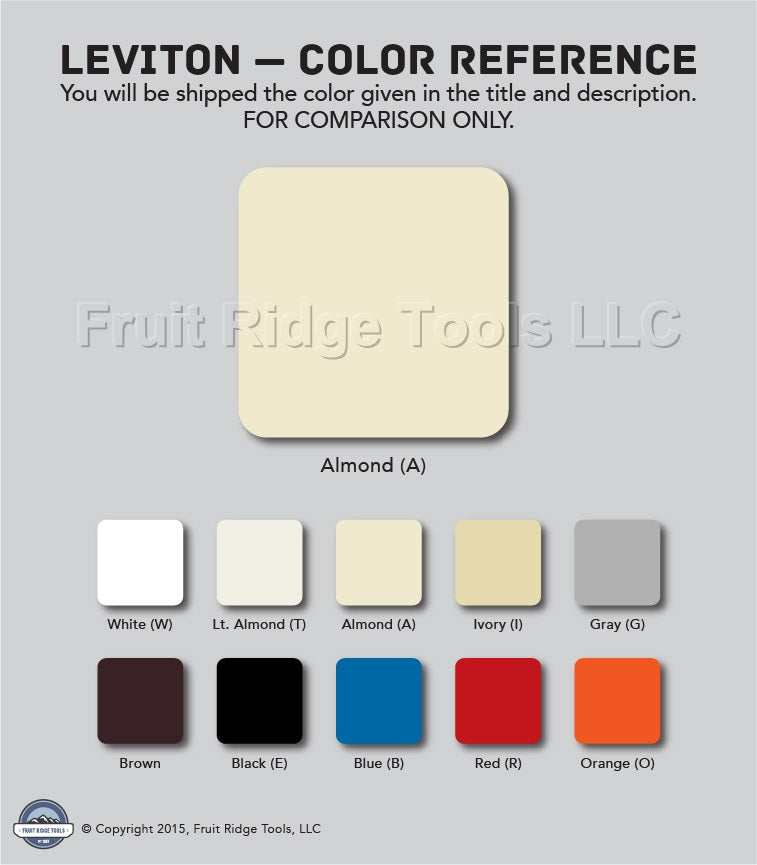Leviton 82101-A Almond Residential Toggle Oversize Switch Cover Wallplate 150pcs