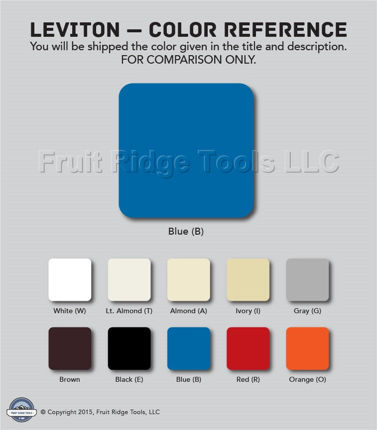 Leviton Blue Cam-Type Plug Insulator Sleeve Female ECT 16 Series 16SDF-22B