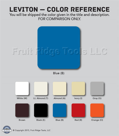 Leviton Blue Cam-Type Plug Insulator Sleeve Female ECT 16 Series 16SDF-22B
