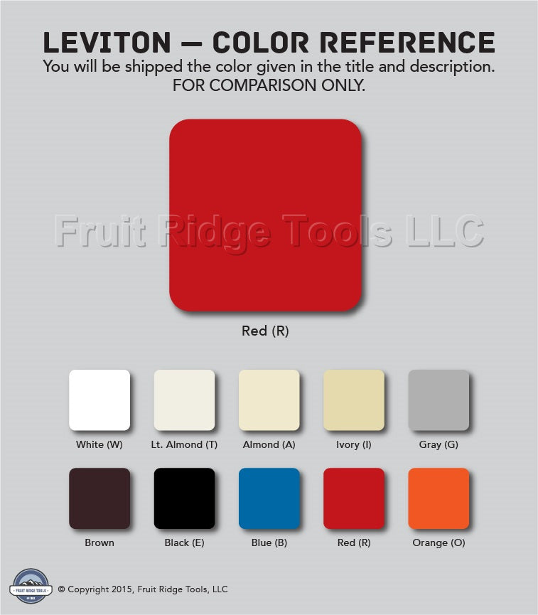 Leviton PJ1-R Red 1-Gang Toggle Thermoplastic Unbreakable Midway Wallplate Cover