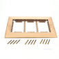 Lew Electric CF-1103-DFB Brass 3-Gang Floor Box Carpet Flange