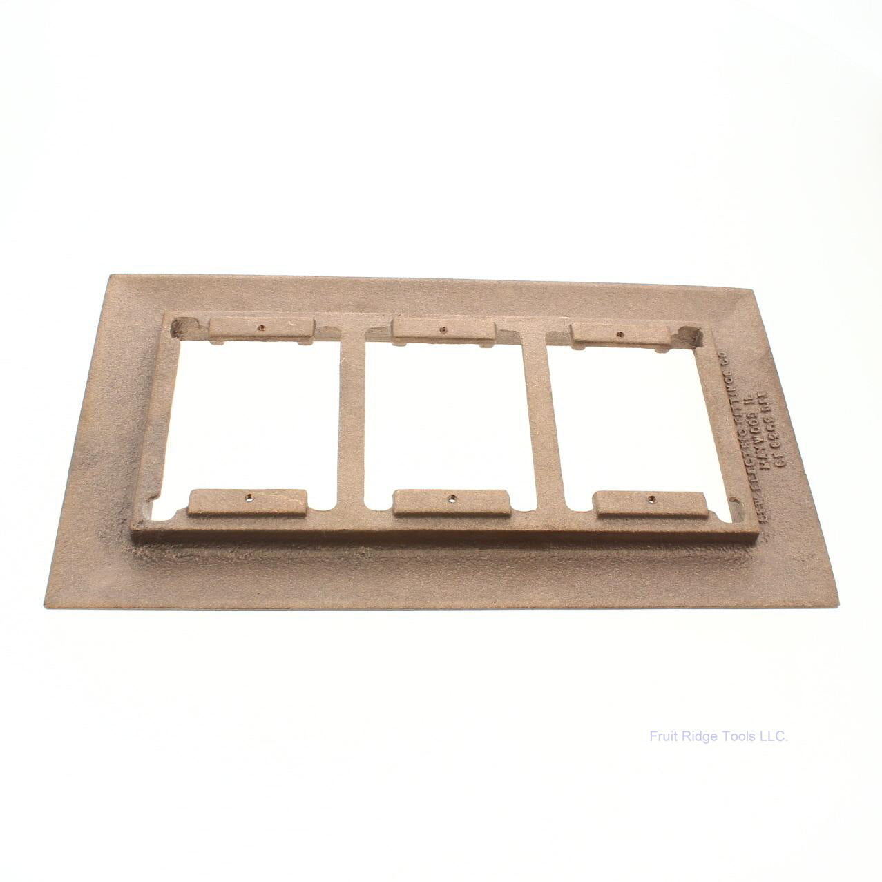 Lew Electric CF-1103-DFB Brass 3-Gang Floor Box Carpet Flange