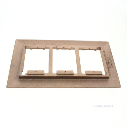 Lew Electric CF-1103-DFB Brass 3-Gang Floor Box Carpet Flange