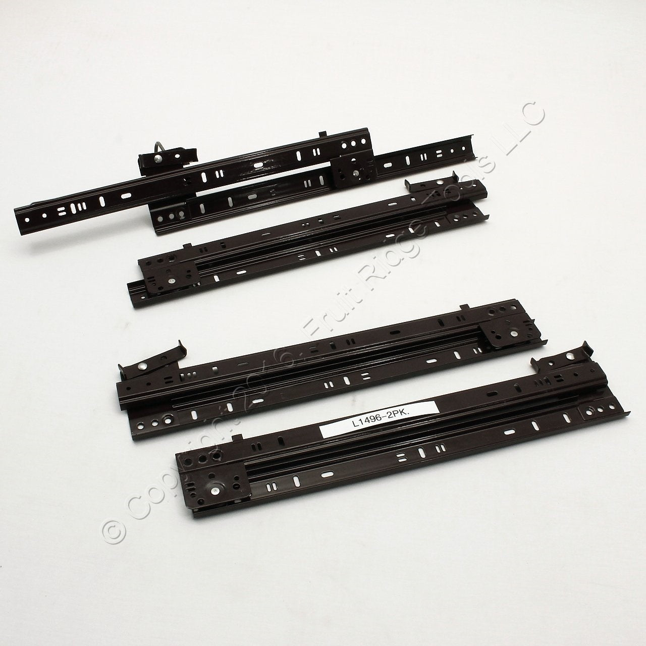 2 Pair 14" Side Mount 80-lb Load Capacity 3/4 Extension Cabinet Drawer Slides