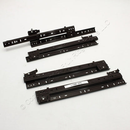 2 Pair 14" Side Mount 80-lb Load Capacity 3/4 Extension Cabinet Drawer Slides