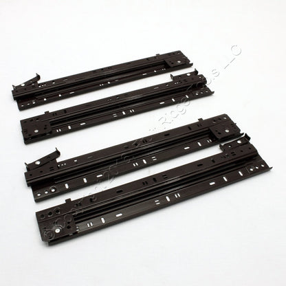 2 Pair 14" Side Mount 80-lb Load Capacity 3/4 Extension Cabinet Drawer Slides