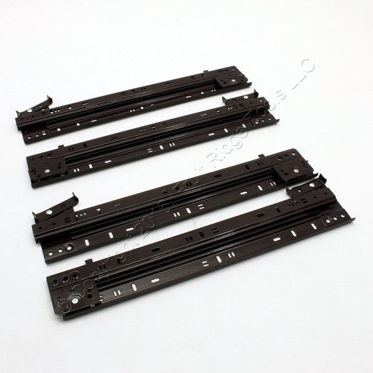 2 Pair 14" Side Mount 80-lb Load Capacity 3/4 Extension Cabinet Drawer Slides
