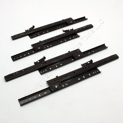 2 Pair 14" Side Mount 80-lb Load Capacity 3/4 Extension Cabinet Drawer Slides
