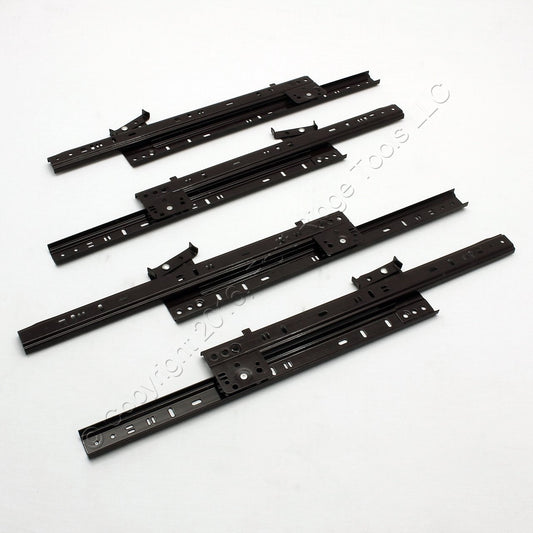 2 Pair 14" Side Mount 80-lb Load Capacity 3/4 Extension Cabinet Drawer Slides