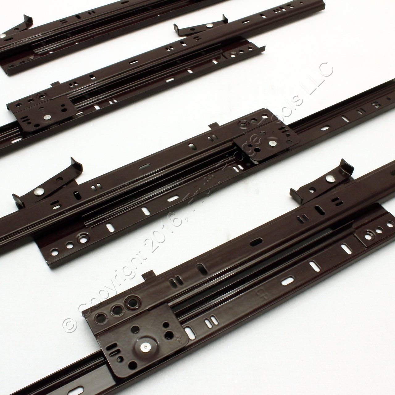2 Pair 14" Side Mount 80-lb Load Capacity 3/4 Extension Cabinet Drawer Slides