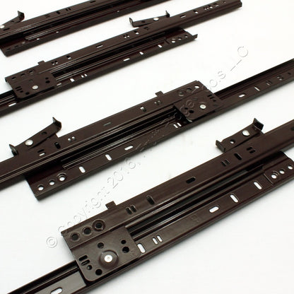 2 Pair 14" Side Mount 80-lb Load Capacity 3/4 Extension Cabinet Drawer Slides