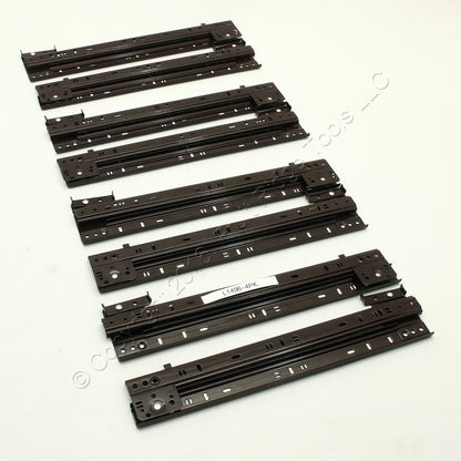 4 Pair 14" Side Mount 80-lb Load Capacity 3/4 Extension Cabinet Drawer Slides