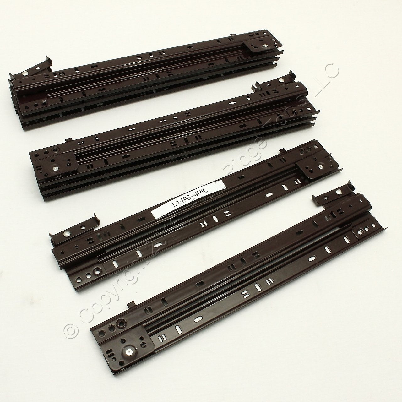 4 Pair 14" Side Mount 80-lb Load Capacity 3/4 Extension Cabinet Drawer Slides