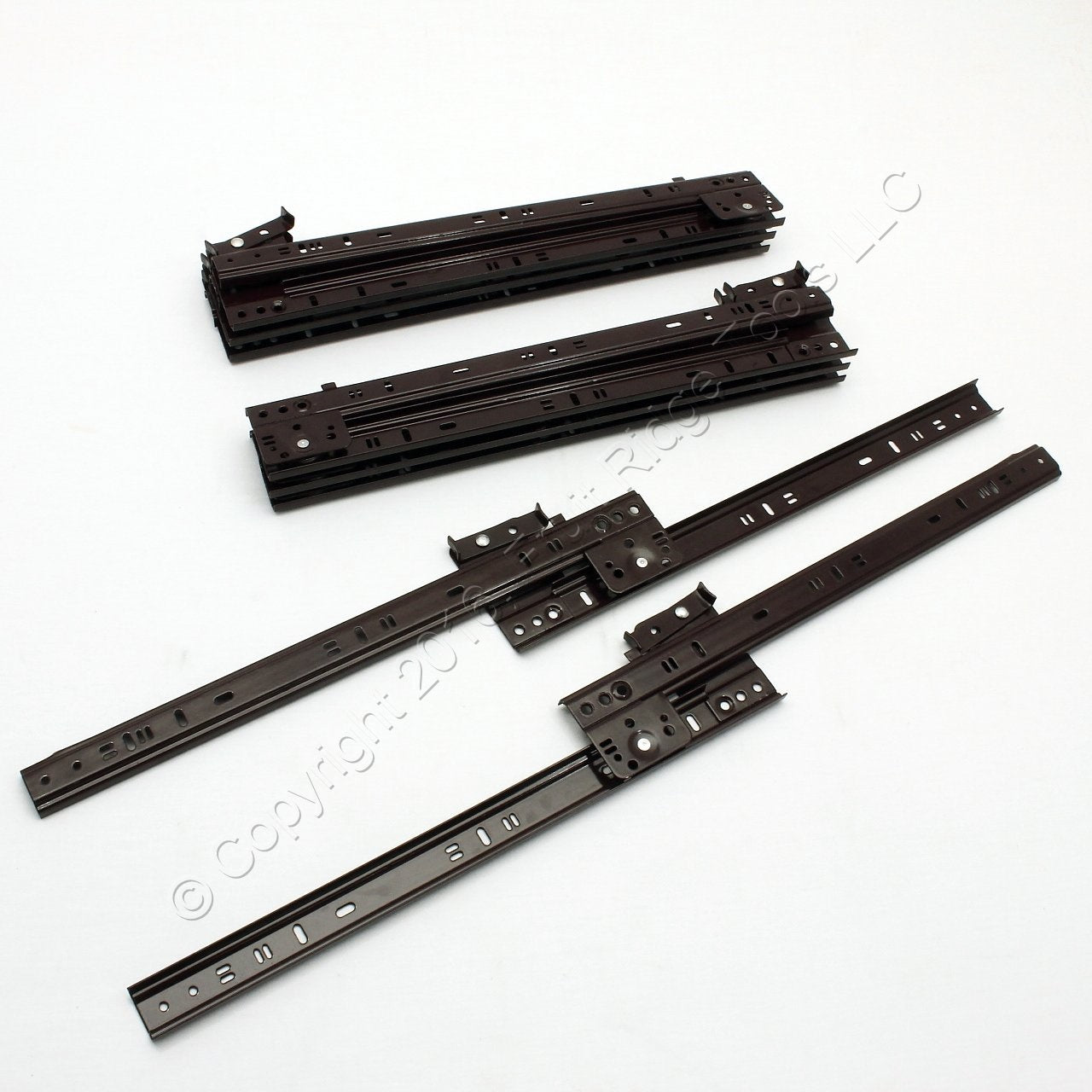 4 Pair 14" Side Mount 80-lb Load Capacity 3/4 Extension Cabinet Drawer Slides