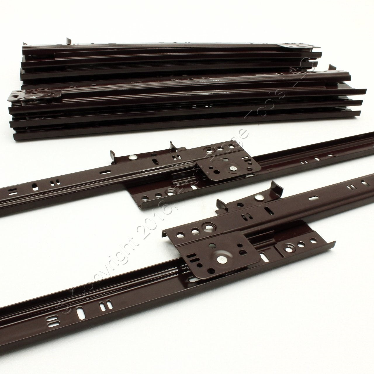 4 Pair 14" Side Mount 80-lb Load Capacity 3/4 Extension Cabinet Drawer Slides