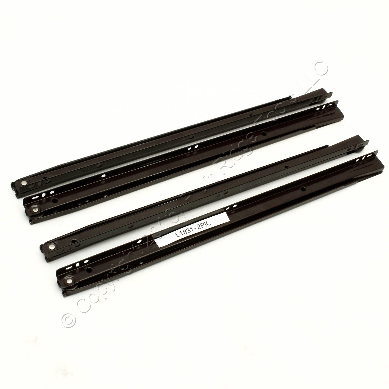 2 Pair 18" Side Mount 80-lb Load Capacity 3/4 Extension Cabinet Drawer Slides