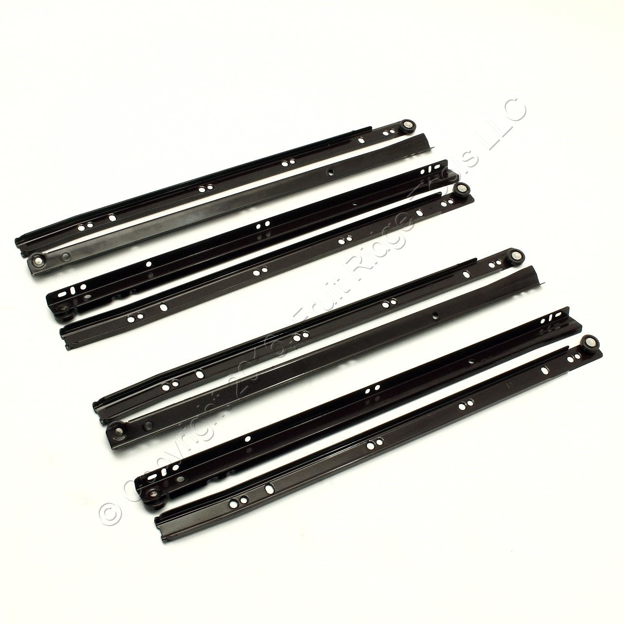 2 Pair 18" Side Mount 80-lb Load Capacity 3/4 Extension Cabinet Drawer Slides