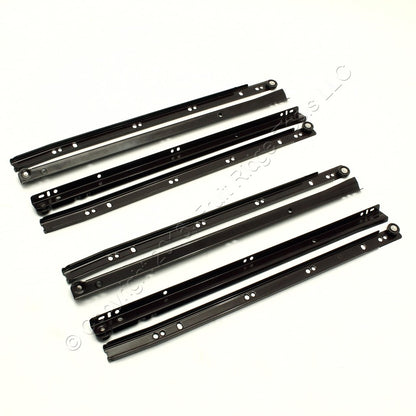 2 Pair 18" Side Mount 80-lb Load Capacity 3/4 Extension Cabinet Drawer Slides