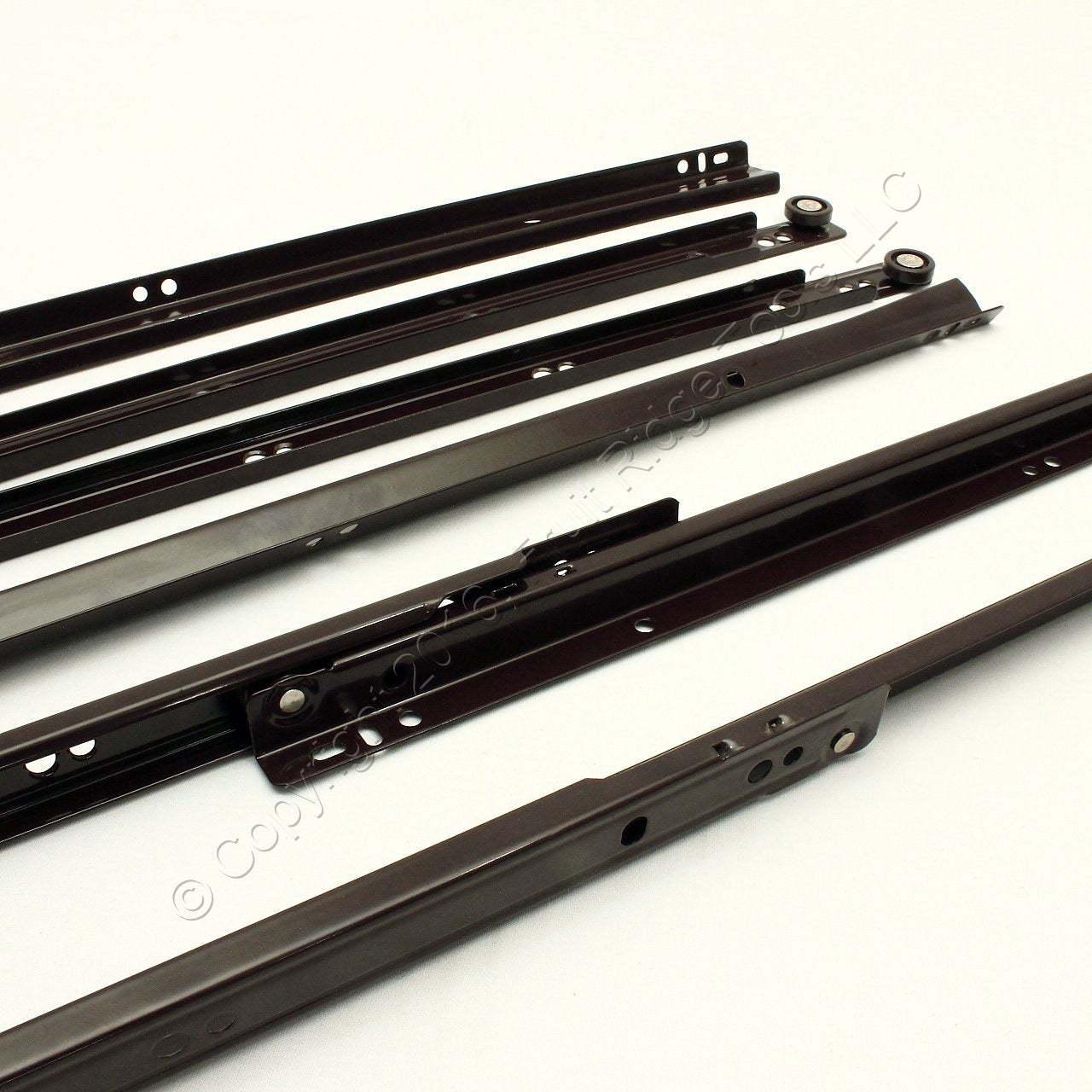 2 Pair 20" Side Mount 80-lb Load Capacity 3/4 Extension Cabinet Drawer Slides
