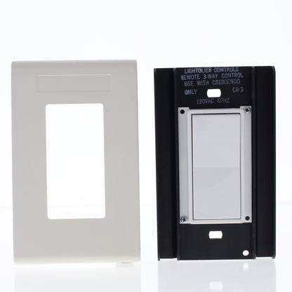 Lightolier CR-3-W White Single Pole Crescendo Remote Wall Switch Control