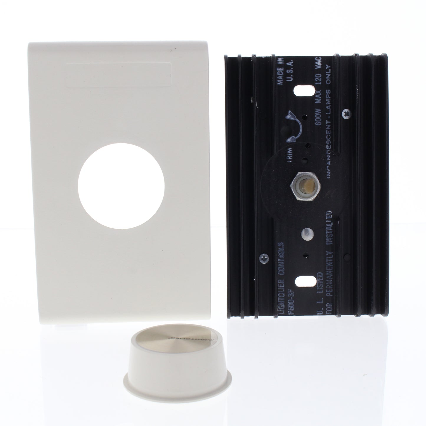 Lightolier P600-3P 3-Way Incandescent Wallbox Dimmer Push On/Off 600W