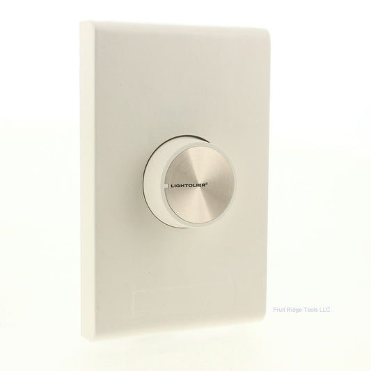 Lightolier P600-R White Precision Single Pole Rotary Switch Wallbox Control