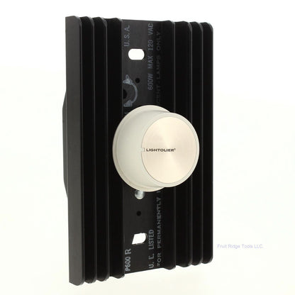 Lightolier P600-R White Precision Single Pole Rotary Switch Wallbox Control