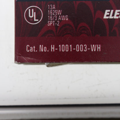 Leviton White Low Profile 3-Outlet Extension Cord 3' 15A 125V Only 1/2" Thick