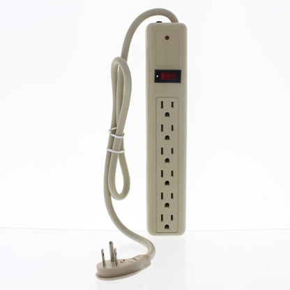 Leviton H1194-003-AS 6-Outlet Surge Protector 1/2" Thick w/ 3ft Cord 210 Joules
