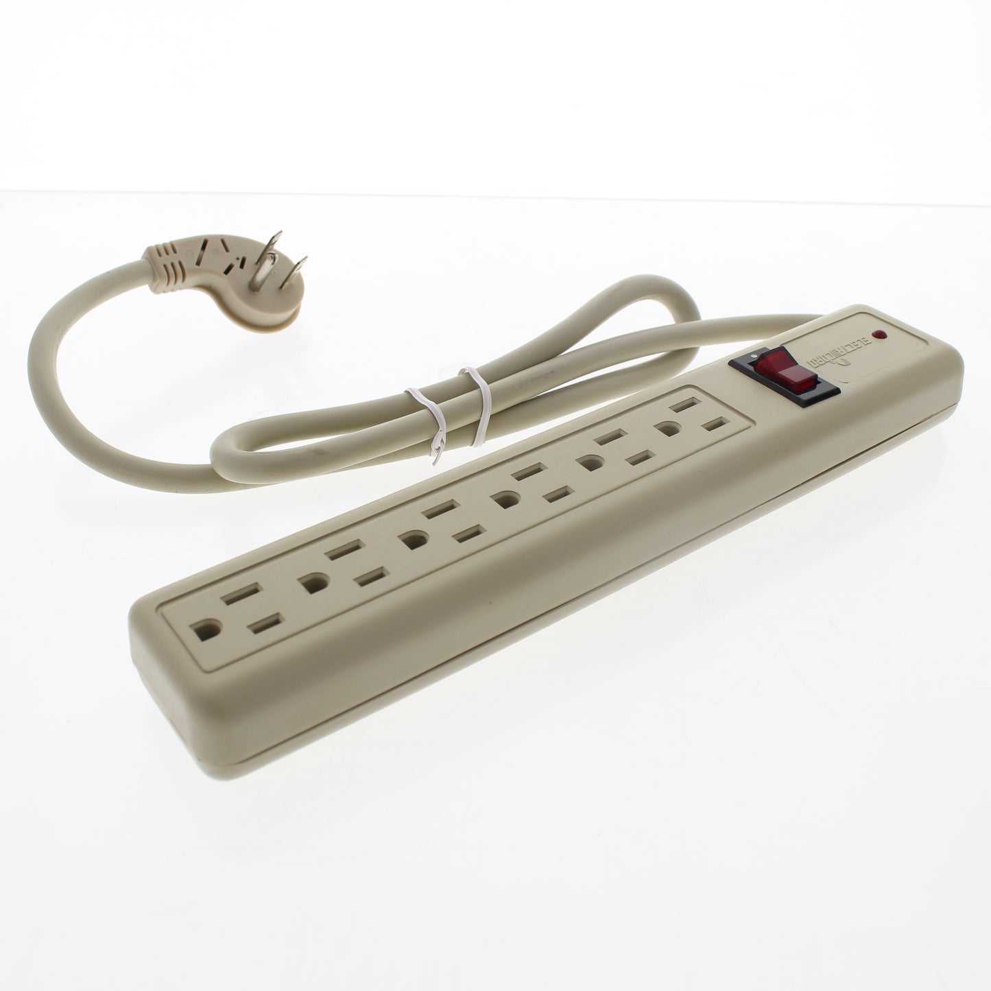 Leviton H1194-003-AS 6-Outlet Surge Protector 1/2" Thick w/ 3ft Cord 210 Joules