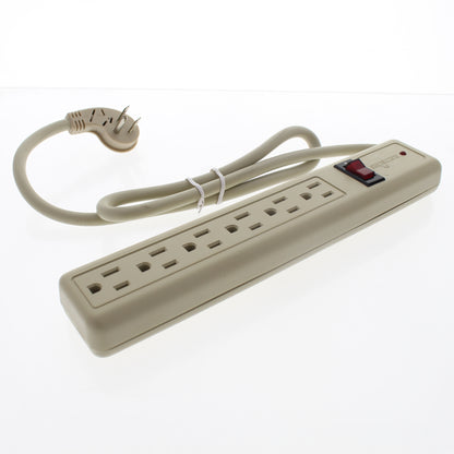 Leviton H1194-003-AS 6-Outlet Surge Protector 1/2" Thick w/ 3ft Cord 210 Joules