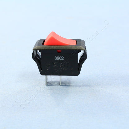 Leviton Black /Red Snap-In Mini Rocker Panel Switch On/Off 20A SPST Micro 100pcs