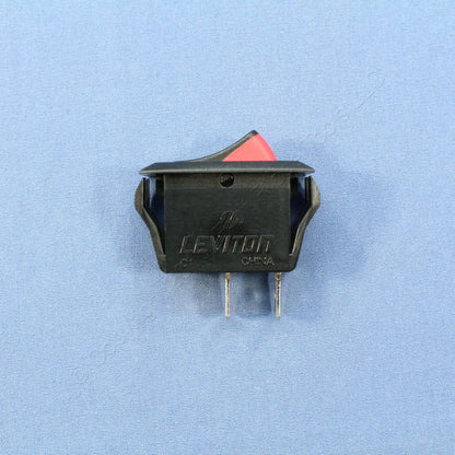 Leviton HB001-1 Black SPST w/ Red Snap-In Mini Rocker Switches On/Off 20A 100pcs