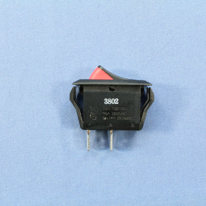 Leviton HB001-1 Black SPST w/ Red Snap-In Mini Rocker Switches On/Off 20A 100pcs