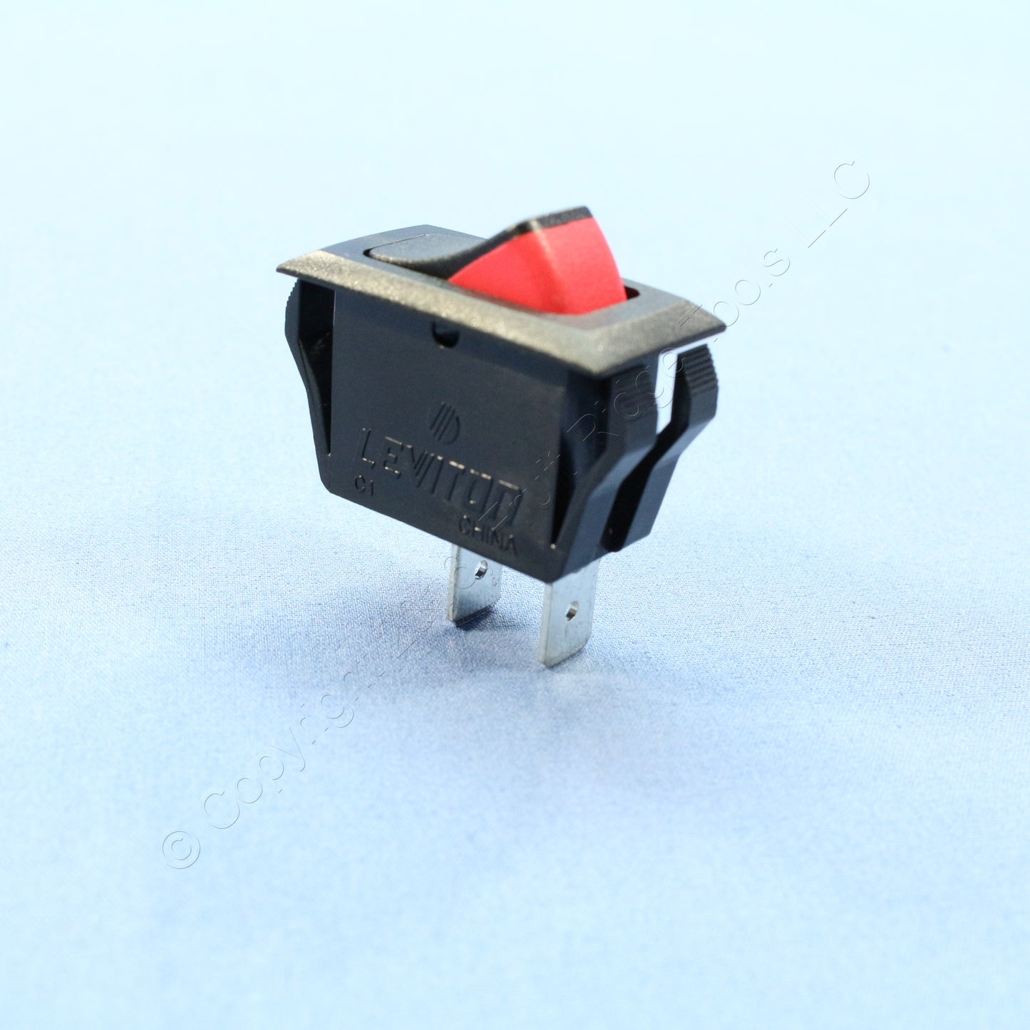 Leviton HB001-1 Black SPST w/ Red Snap-In Mini Rocker Switches On/Off 20A 100pcs