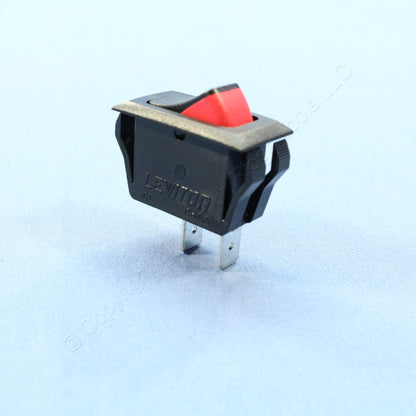 Leviton HB001-1 Black SPST w/ Red Snap-In Mini Rocker Switches On/Off 20A 100pcs